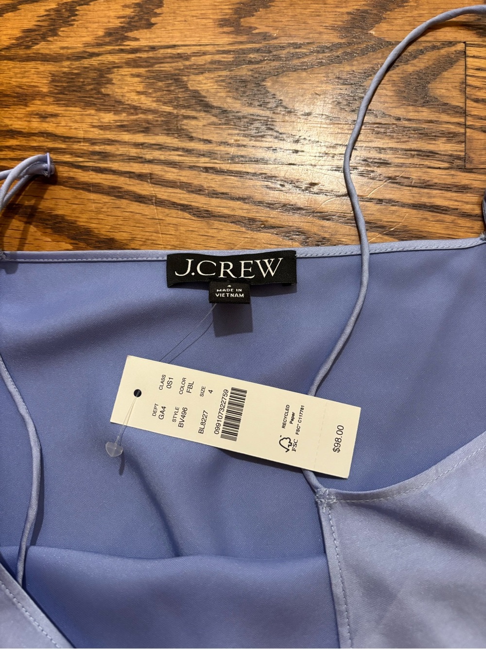 NWT J. Crew Women’s Gwyneth Maxi Slip Dress In Lavender Size 4 - Picture 4 of 4